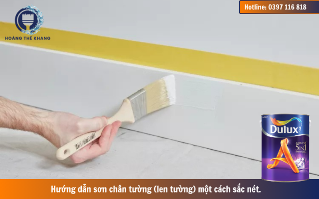 Cách sơn chân tường len tường sắc nét và không lem